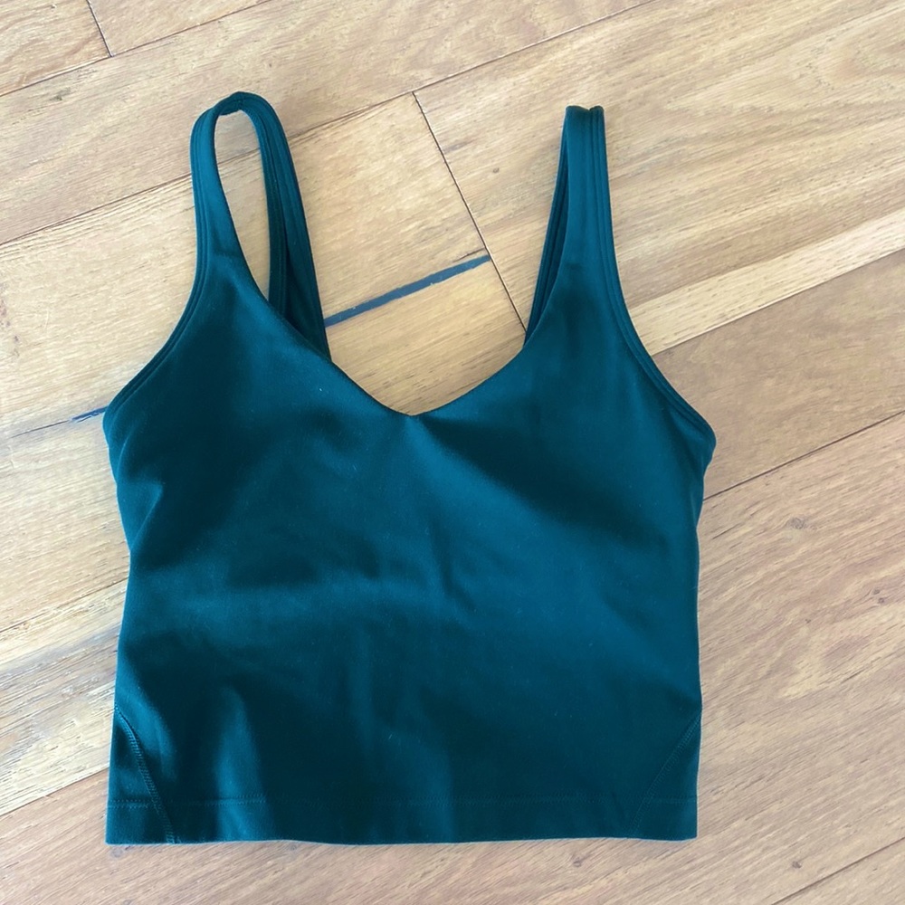 Lululemon Align tank size 0- color rainforest green(discontinued color)worn once